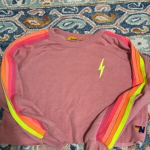 Aviator Nation Bolt Classic Cropped Crew Sweatshirtrt